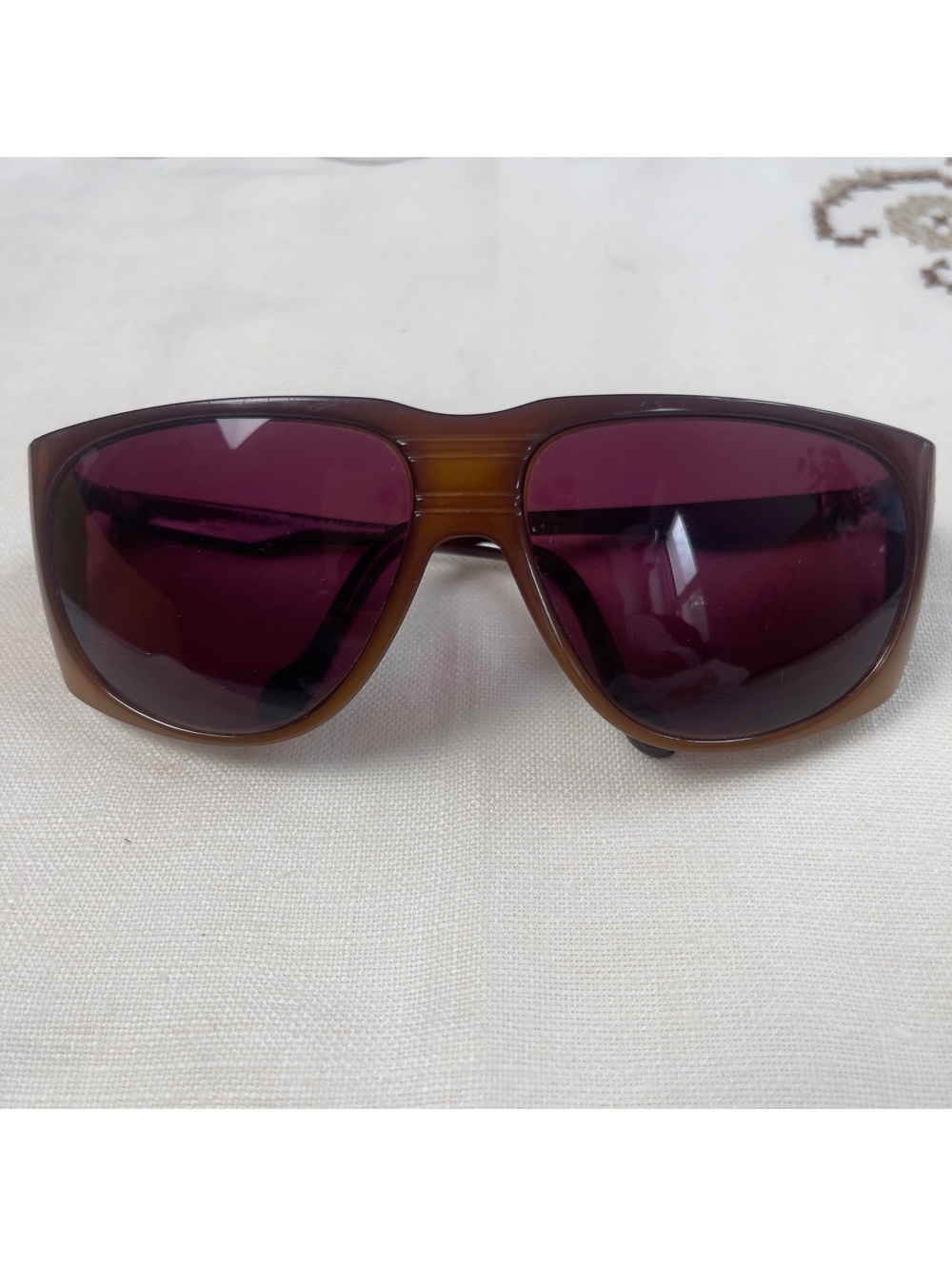 Vtg LL Bean Glacier Sunglasses Frame France 081 Brown/Plum